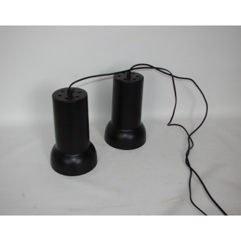 Para lamp wiszących vintage z czarnym wykończeniem