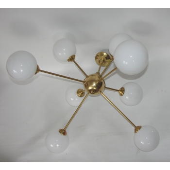 Żyrandol Sputnik vintage do wnętrz modernistycznych