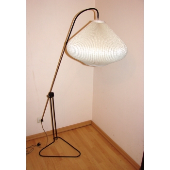 Lampa podłogowa z regulowaną wysokością 120–170 cm, styl lat 60