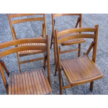 Komplet 4 składanych krzeseł vintage Relikt Design