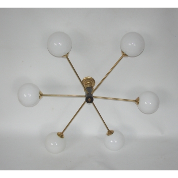 Lampa sufitowa typu sputnik inspirowana Stilnovo