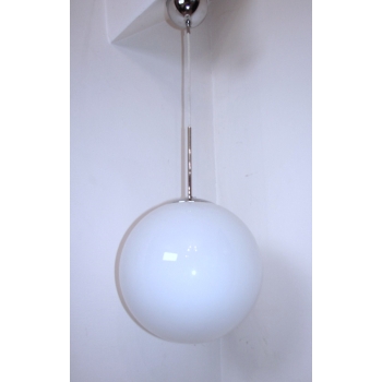Minimalistyczna lampa vintage – chrom i szkło