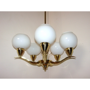 Szklane klosze żyrandola Art Deco