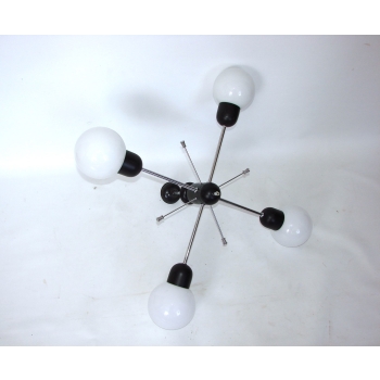Lampa wisząca retro – nowoczesna forma z pięcioma ramionami w stylu lat 70.