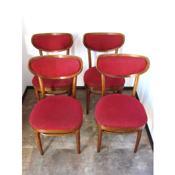 Komplet 4 krzeseł Thonet z lat 60., Radomsko Polska