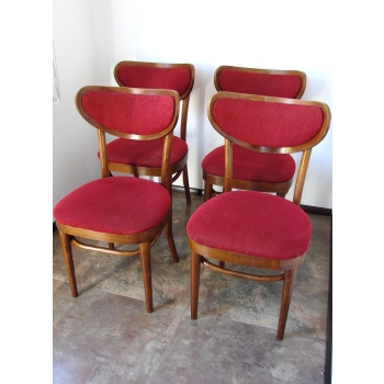 Komplet 4 krzeseł Thonet z lat 60., Radomsko Polska