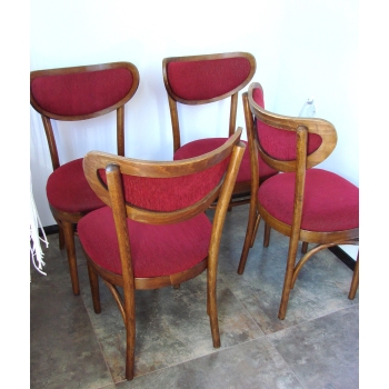 Oryginalne krzesło Thonet z giętego drewna, widok z boku