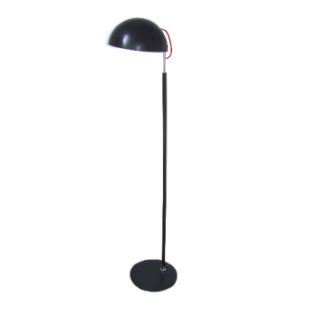 Lampa podłogowa z lat 90., metalowa z aluminiowym kloszem