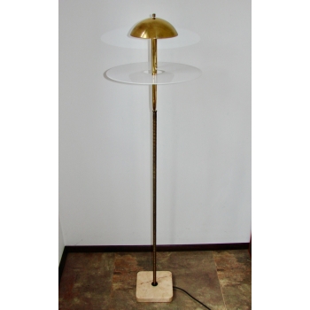 Designerska lampa retro z okrągłym kloszem