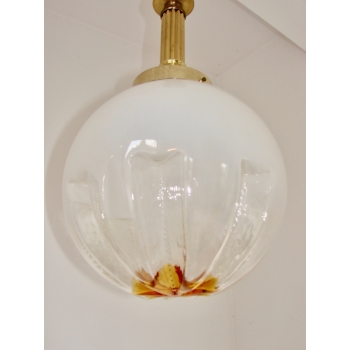 Szklany klosz formowany – włoska lampa vintage