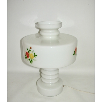 Dekoracyjny abażur szklany lampy Vitropol – detal kwiatów