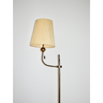 Lampa podłogowa Art Deco z lat 50. wykonana z mosiądzu