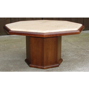 Kwadratowy stolik vintage z forniru dębowego