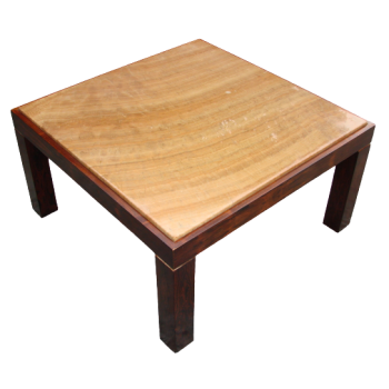 Stolik kawowy Hohnert Design z palisandru i kamienia – widok całości