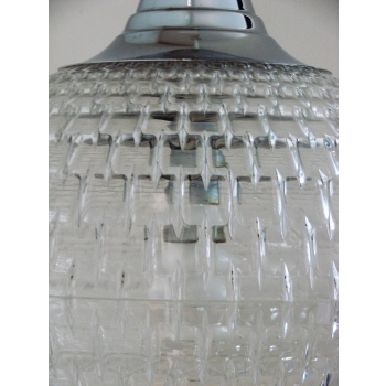 Industrialna lampa wisząca akryl i chrom