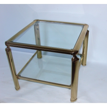 Modern brass glass table