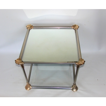 Stolik kawowy retro z aluminium