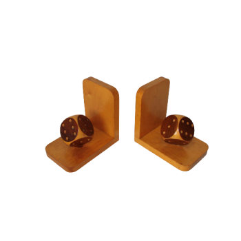 Drewniane podpórki pod książki vintage