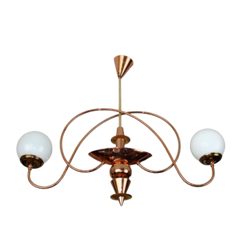 Szklane klosze żyrandola w stylu Mid Century