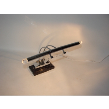 Designerska lampa gabinetowa z chromu i marmuru