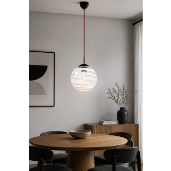 Szklana lampa sufitowa vintage lata 70
