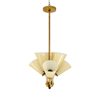 Lampa wisząca Lustry Kamenický Šenov lata 50