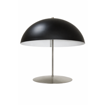 lampa stołowa modern lata 80 czarna kopuła