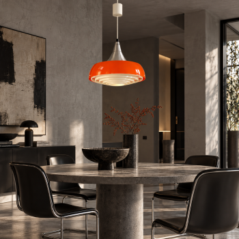 Lampa wisząca vintage z aluminium