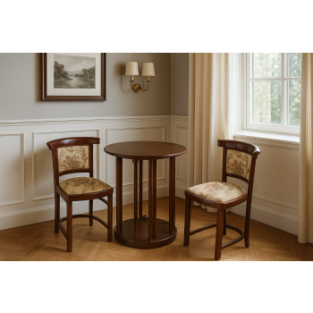 komplet thonet josef hoffmann stolik i dwa krzesła buk gięty