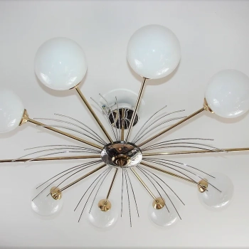 Włoski design żyrandola z lat 70. – lampa sufitowa retro
