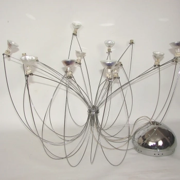 lampa loftowa chrom pająk vintage