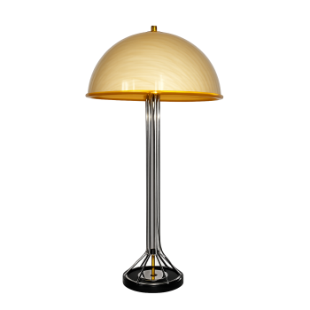 Lampa stołowa lata 70 chromowana