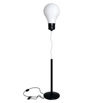 Vintage lampa podłogowa w kształcie żarówki z lat 80