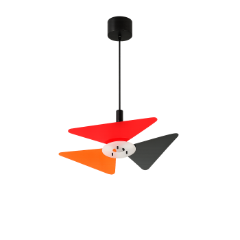 Kolorowa lampa wisząca postmodern z lat 90.