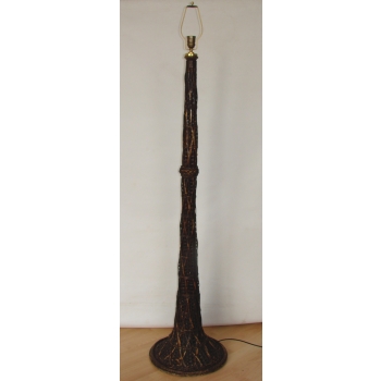 Rattanowa lampa podłogowa retro – wysokość 177 cm